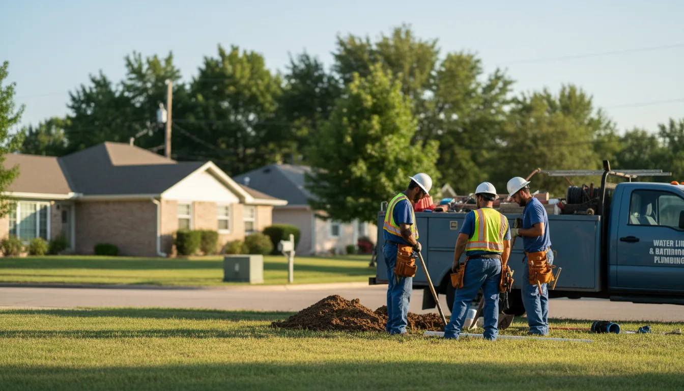 Residential water line and bathroom plumbing service in Huachuca City, AZ